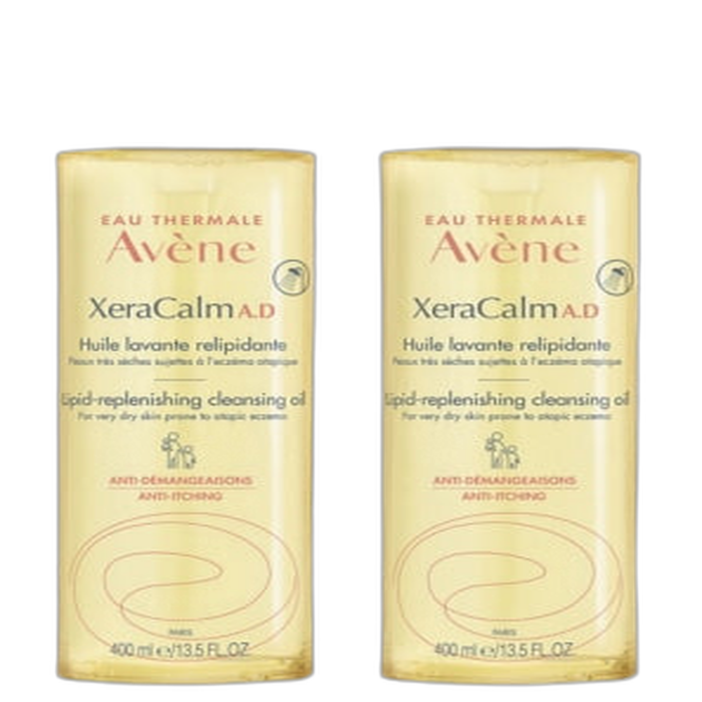 【Avène】Huile de Nettoyage Relipidante Xeracalm A.D 400 mL <13.5 fl oz> ensemble de 2 pièces