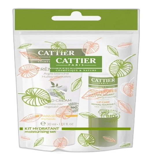 【Cattier】Crème Ultra Nourrissante pour les Mains 30 mL <1.0 fl oz> et Baume à Lèvres Bio 4g <0.14 oz>