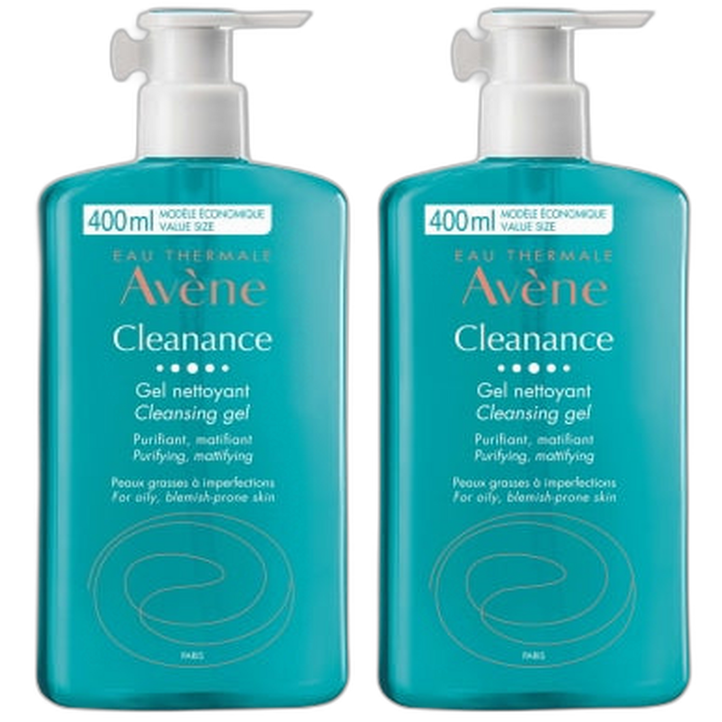 【Avène】Gel Nettoyant Cleanance 400 mL <13,5 fl oz> ensemble de 2 pièces