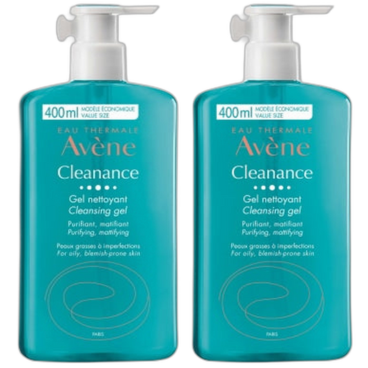 【Avène】Gel Nettoyant Cleanance 400 mL <13,5 fl oz> ensemble de 2 pièces