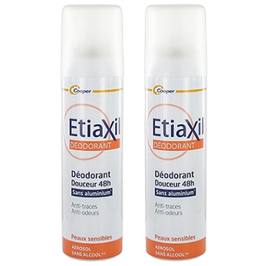 【Etiaxil】DEODRANT DOUCEUR SPRAY 48H SANS SELS D'ALUMINUM  150ml <5.1 fl oz> 2pc