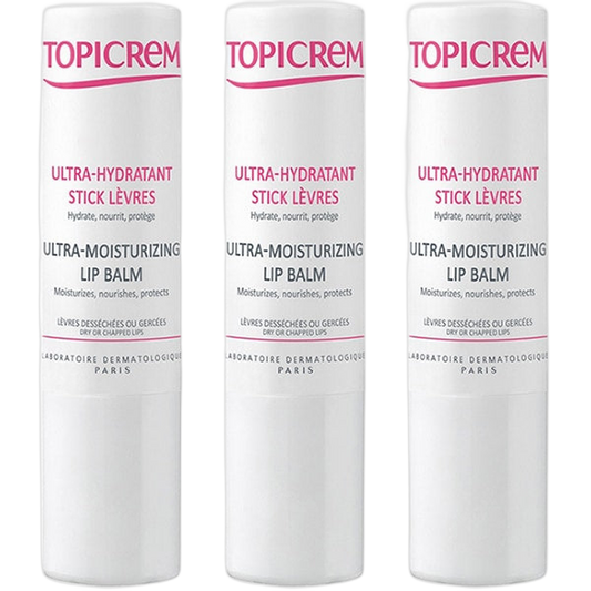 【TOPICREM】ULTRA-HYDRATANT STICK LEVRES 4g <0.14 oz> 3pc set