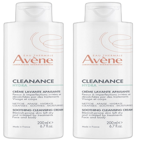 【Avène】Crème Nettoyante Apaisante Cleanance Hydra 200 mL <6.8 fl oz> ensemble de 2 pièces