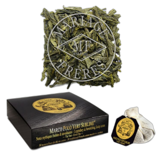 【Mariage Frères】Marco Polo Vert Sublime --30 Cotton Muslins-- 100 g <3.53 oz>