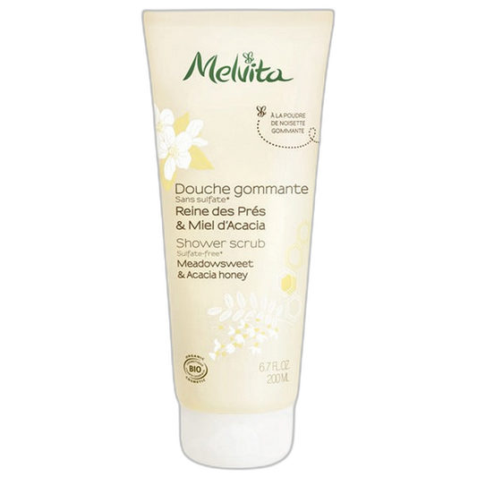 【Melvita】Exfoliating Shower Gel Queen of the Meadows & Acacia Honey 200 mL <6.8 fl oz>