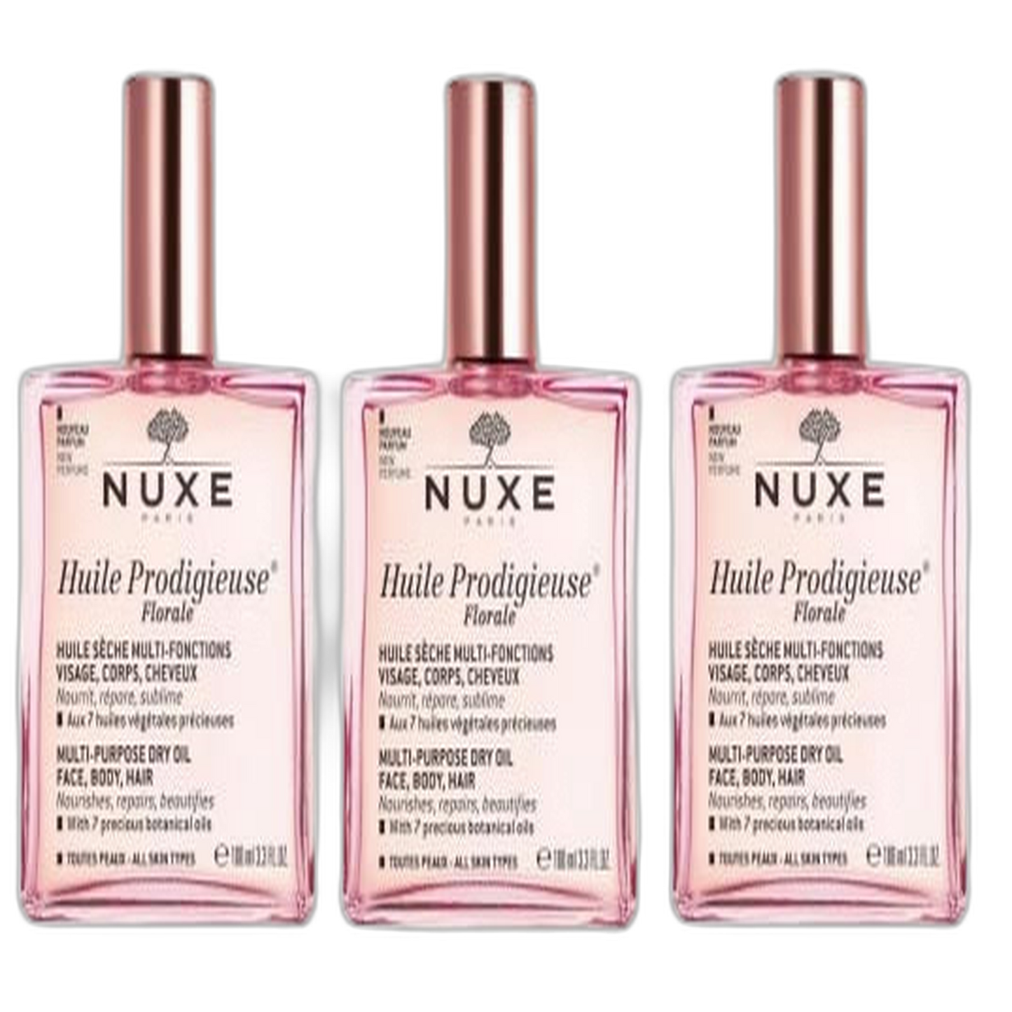 【NUXE】Huile Prodigieuse Florale 100 mL <3.4 fl oz> 3pc Set