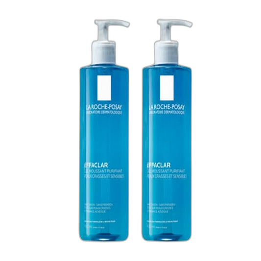 【La Roche-Posay】Gel Moussant Purifiant Effaclar Sans Savon 400 mL <13.5 fl oz> 2 pièces set