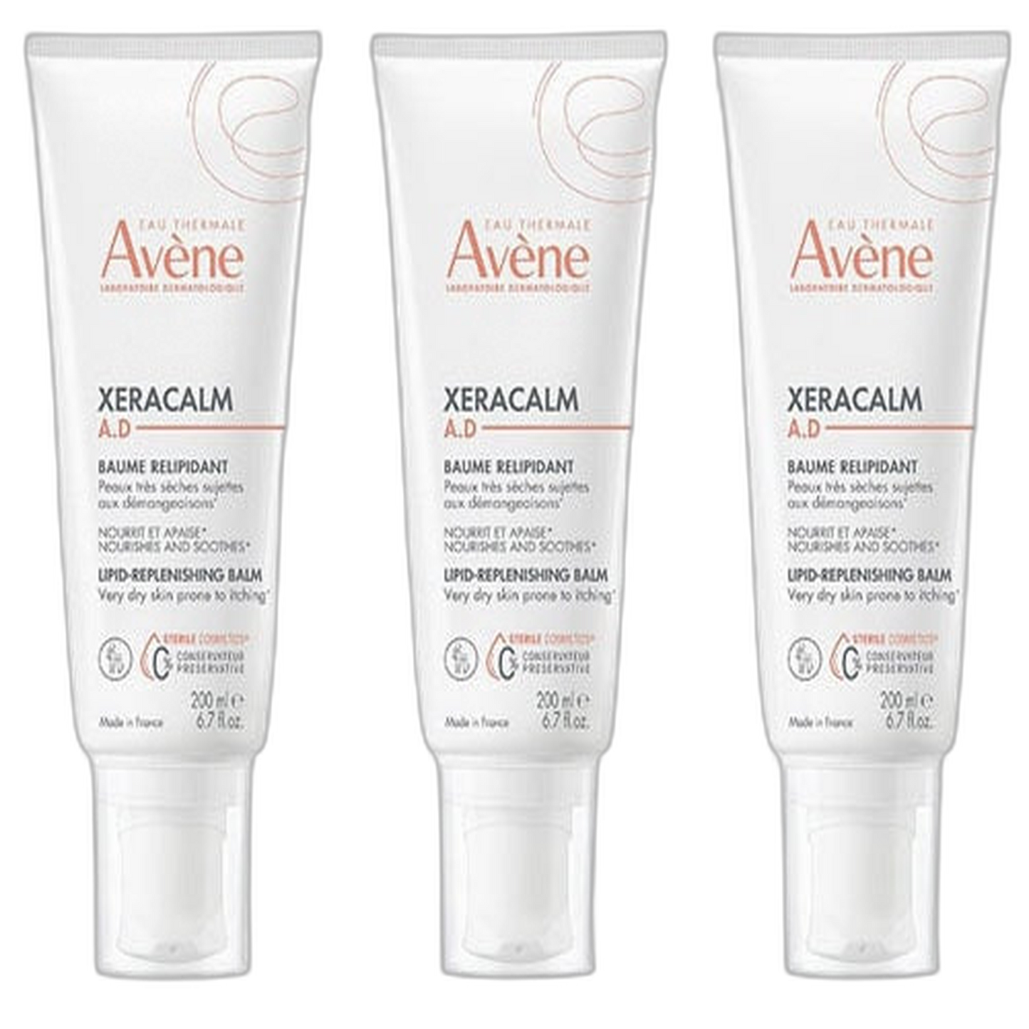 【Avène】ゼラカーム A.D リリピダイジング バーム 200 mL <6.8 fl oz> 3個セット