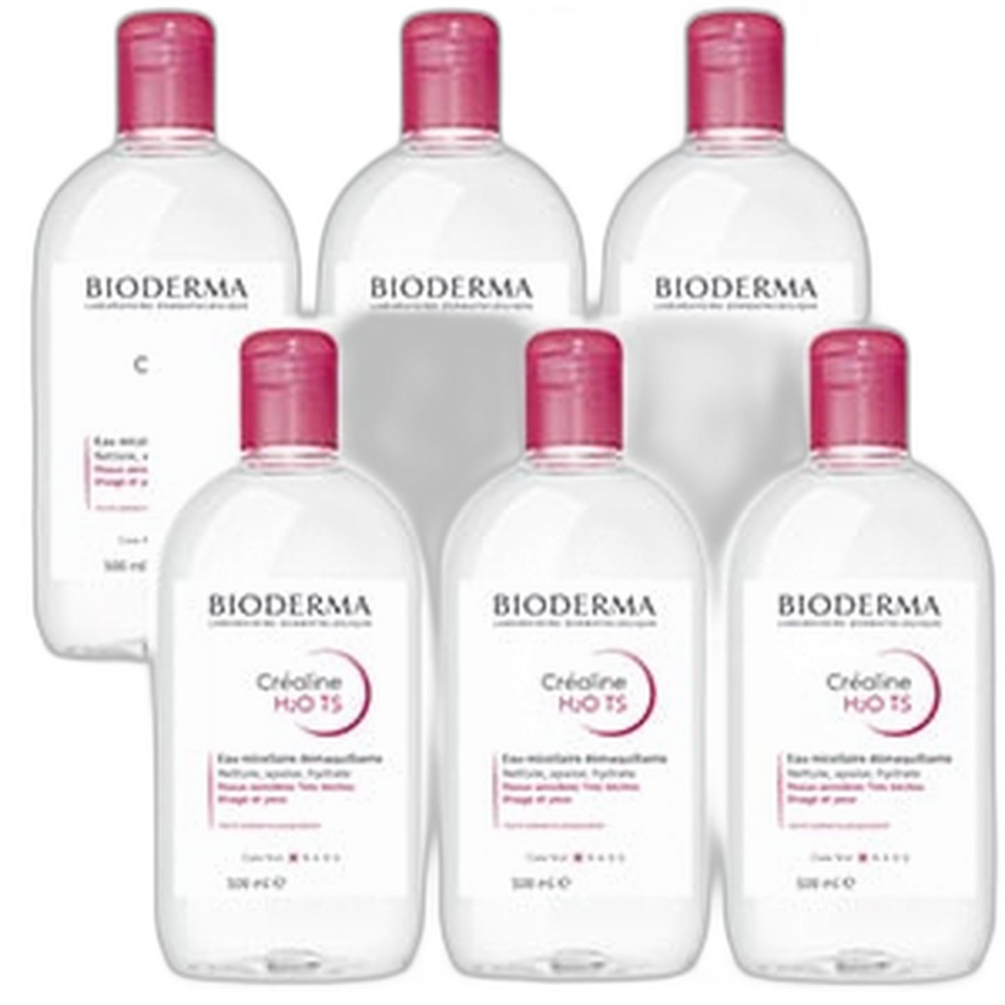 【Bioderma】Créaline TS H2O 500 mL <16.9 fl oz> ensemble de 6 pièces
