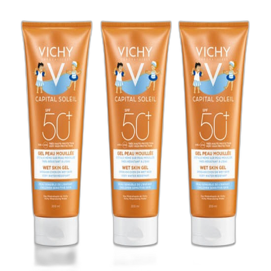 【Vichy】Capital Soleil Wet Skin Children's Gel SPF50+ 200 mL <6.8 fl oz> 3pc set
