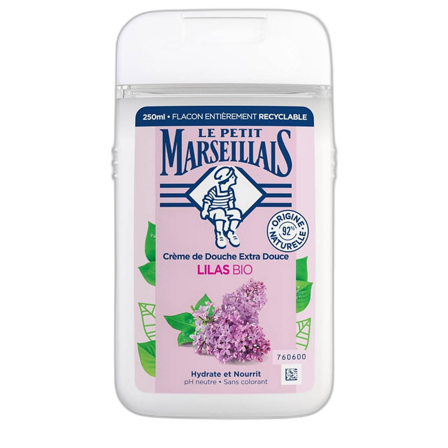 【Le Petit Marseillais】Extra Soft Lilac Shower Cream 250 mL <8.5 fl oz>