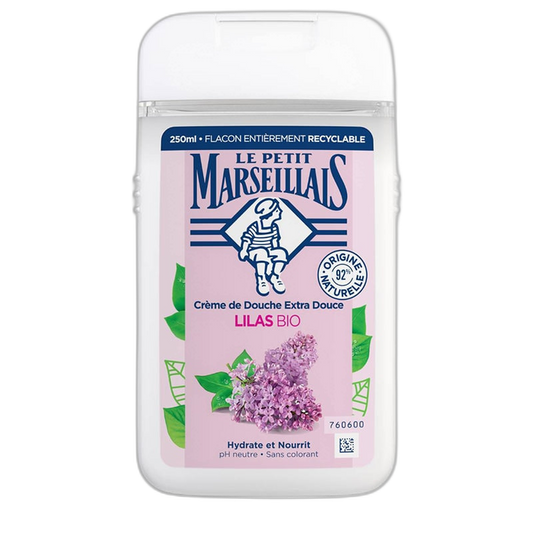 【Le Petit Marseillais】Extra Soft Lilac Shower Cream 250 mL <8.5 fl oz>