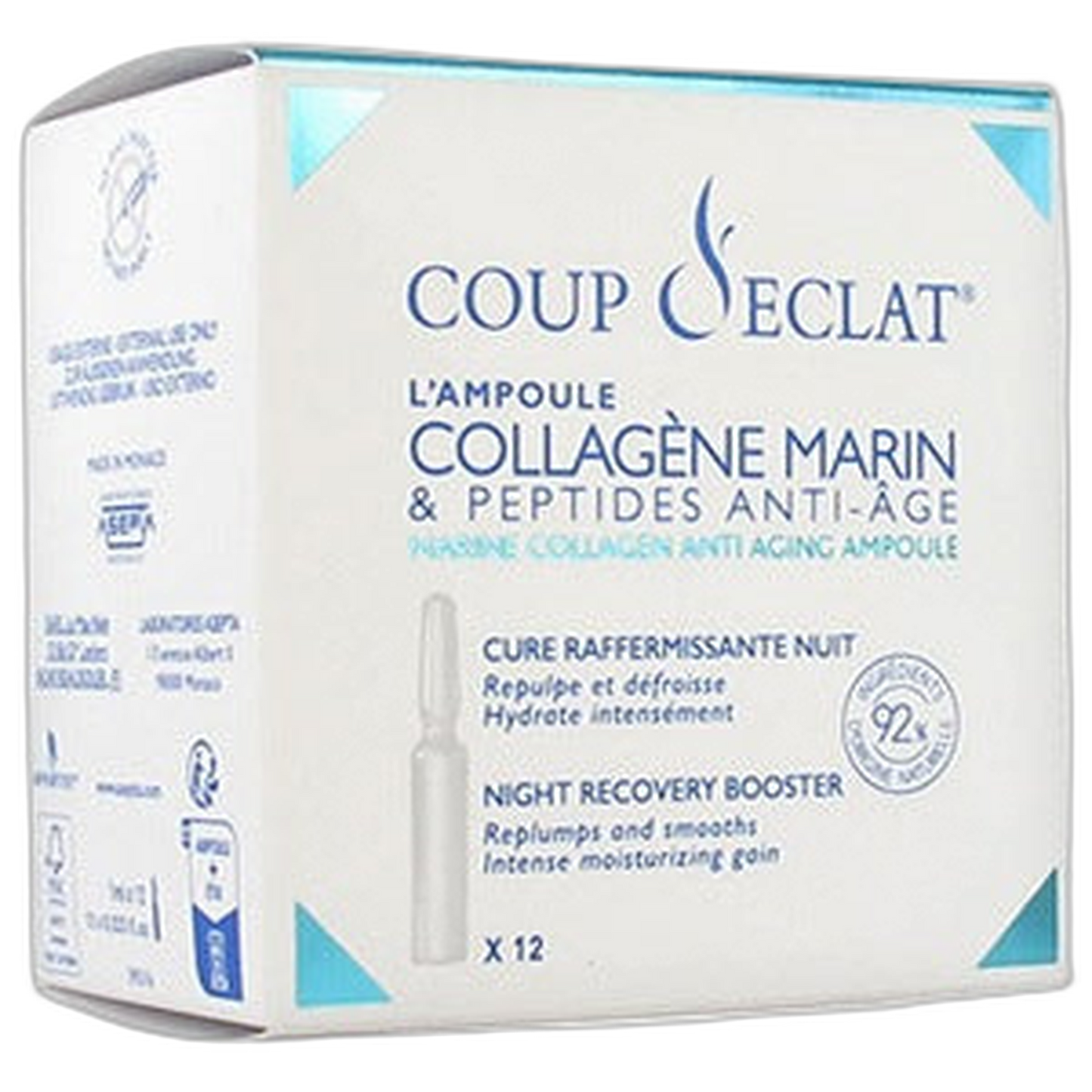 【COUP D’ECLAT】Ampoules de Collagène Marin 1 mL <0.0 fl oz> 12 Ampoules