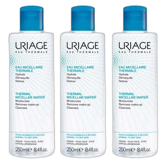 【Uriage】Eau Micellaire Thermale Démaquillante Hydratante 250 mL <8.5 fl oz> ensemble de 3 pièces