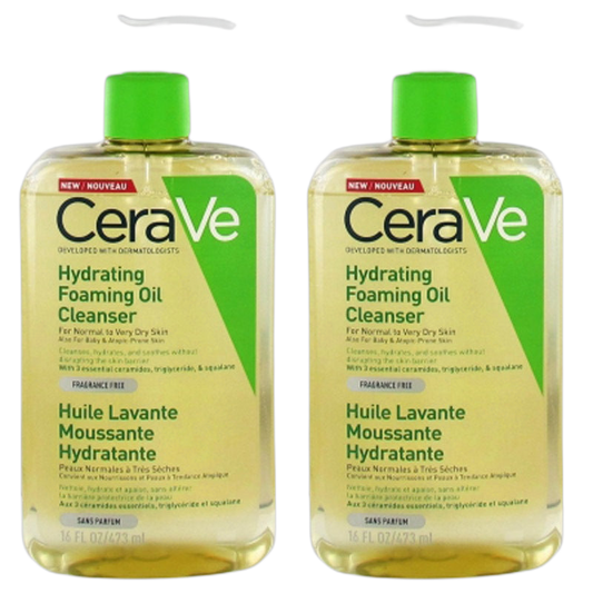【CeraVe】 HYDRATING FOAMING OIL CLEANSER 473ml <15.99 fl oz> 2pc