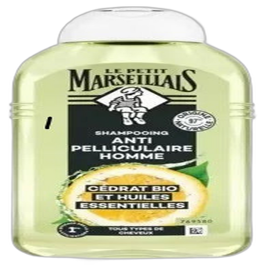 【Le Petit Marseillais】Shampoing Micellaire Anti-Pelliculaire Infusion pour Hommes Cèdre Huile Bio & Essentielle 250 mL <8.5 fl oz>
