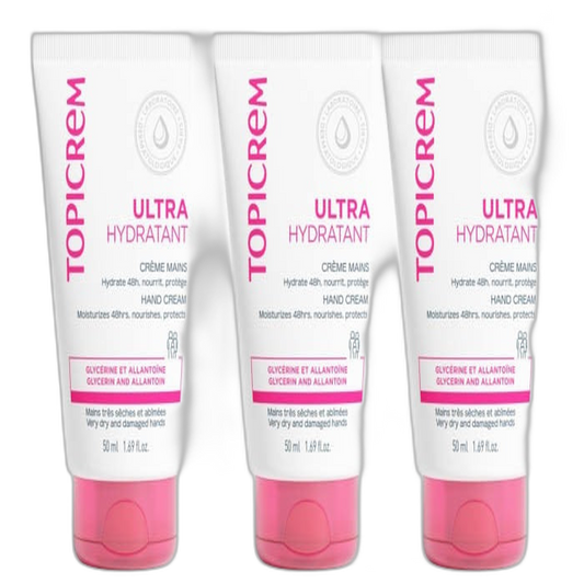 【Topicrem】Crème Hydratante Ultra pour les Mains 50 mL <1,7 fl oz> Ensemble de 3 pièces