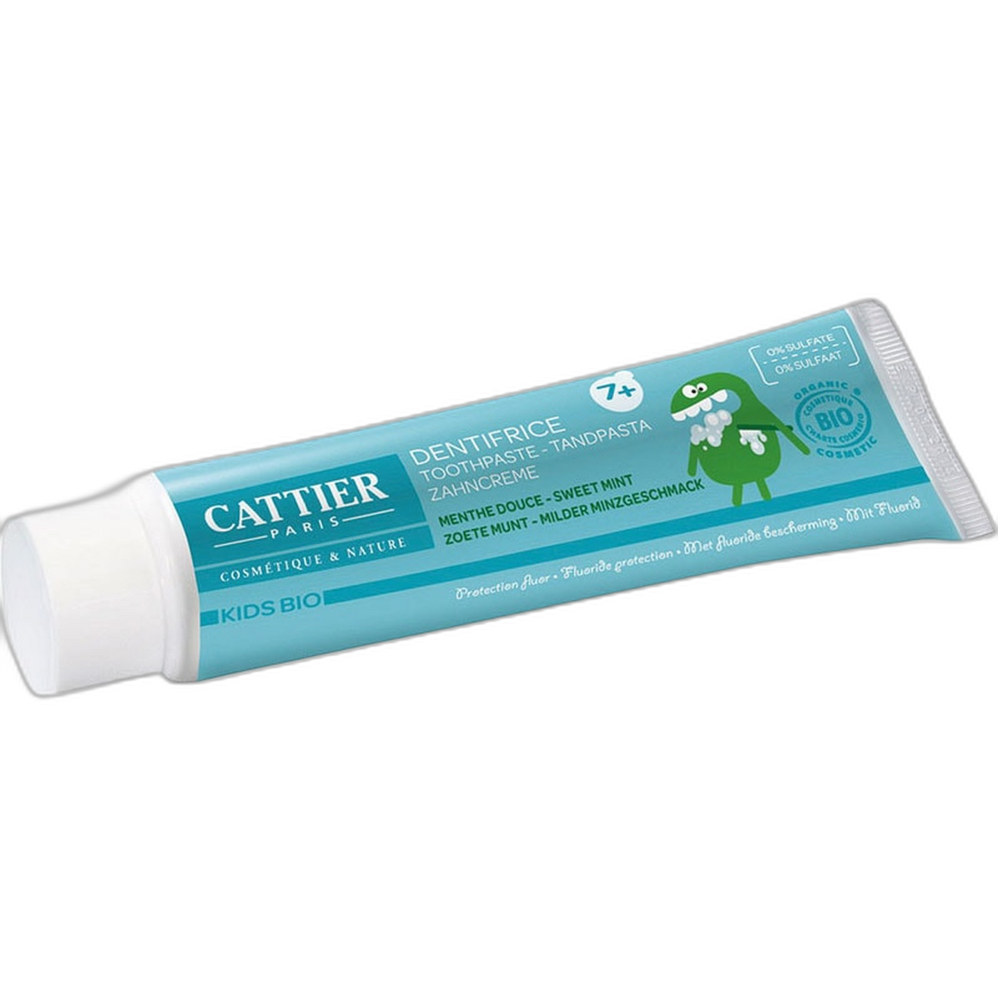 【Cattier】Dentifrice Bio Enfants Menthe Douce 7 Ans + 50 mL <1.69 fl oz>