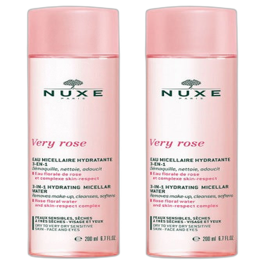 【NUXE】Very Rose Soothing Micellar Water 3 In 1 All Skin Types 200 mL <6.8 fl oz> 2pc set