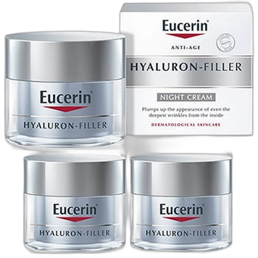 【Eucerin】Soin de Nuit Hyaluron-Filler + 3x Effet 50 mL <1.7 fl oz> ensemble de 3 pièces