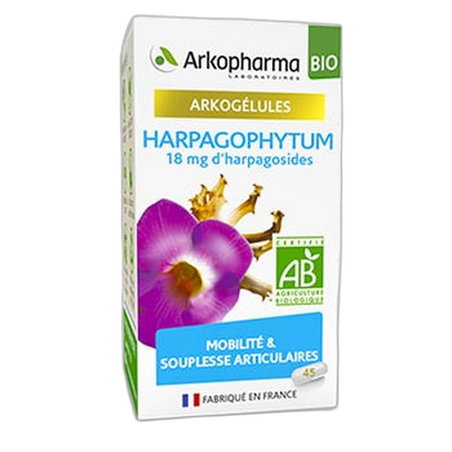 【Arkopharma】Arkogelules Harpagophytum 45 Capsules