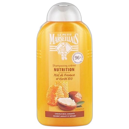 【Le Petit Marseillais】Shampooing Crème Nutrition Bio Miel & Karité 250 mL <8.5 fl oz>