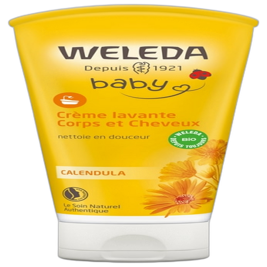 【Weleda】Weleda Baby Body and Hair Cleansing Cream with Calendula 200 mL <6.8 fl oz>