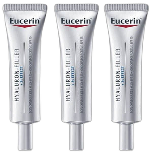 【Eucerin】Soin de Remplissage des Rides pour les Yeux Hyaluron-Filler + 3x Effet 15 mL <0.5 fl oz> 3 pièces