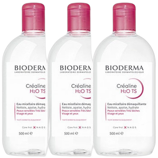 【BIODERMA】 CREALINE TS H2O 500ml <16.9 fl oz> 3pc set