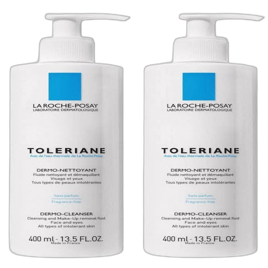 【La Roche-Posay】Démaquillant Dermo-Toleriane 400 mL <13.5 fl oz> ensemble de 2 pièces