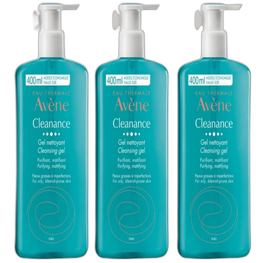【Avène】Gel Nettoyant Cleanance 400 mL <13.5 fl oz> Ensemble de 3 pièces