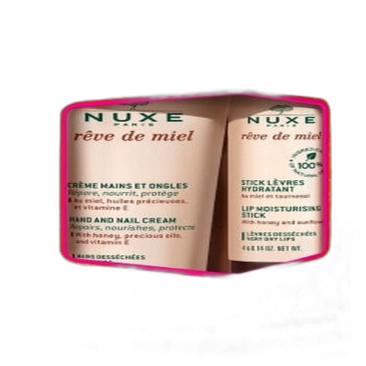 【NUXE】Rêve De Miel Hand & Nail Cream 30 mL <1.0 fl oz> + Hydrating Lip Stick 4 g <0.14 oz>
