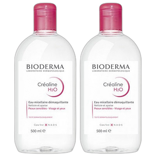 【Bioderma】Créaline H2O 500 mL <16,91 fl oz> Ensemble de 2 pièces