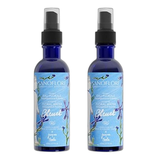 【Sanoflore】Véritable Eau Florale de Bleuet 200 mL <6.8 fl oz> ensemble de 2 pièces