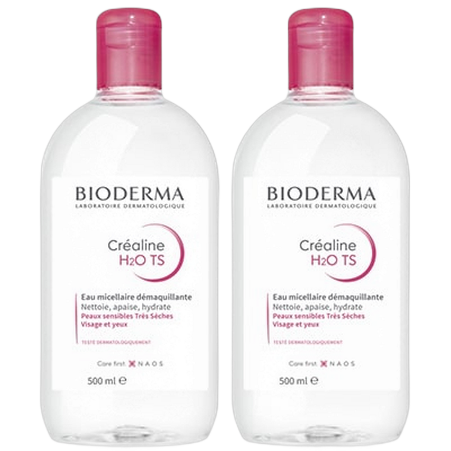 【BIODERMA】 CREALINE TS H2O 500ml <16.9 fl oz> 2pc set