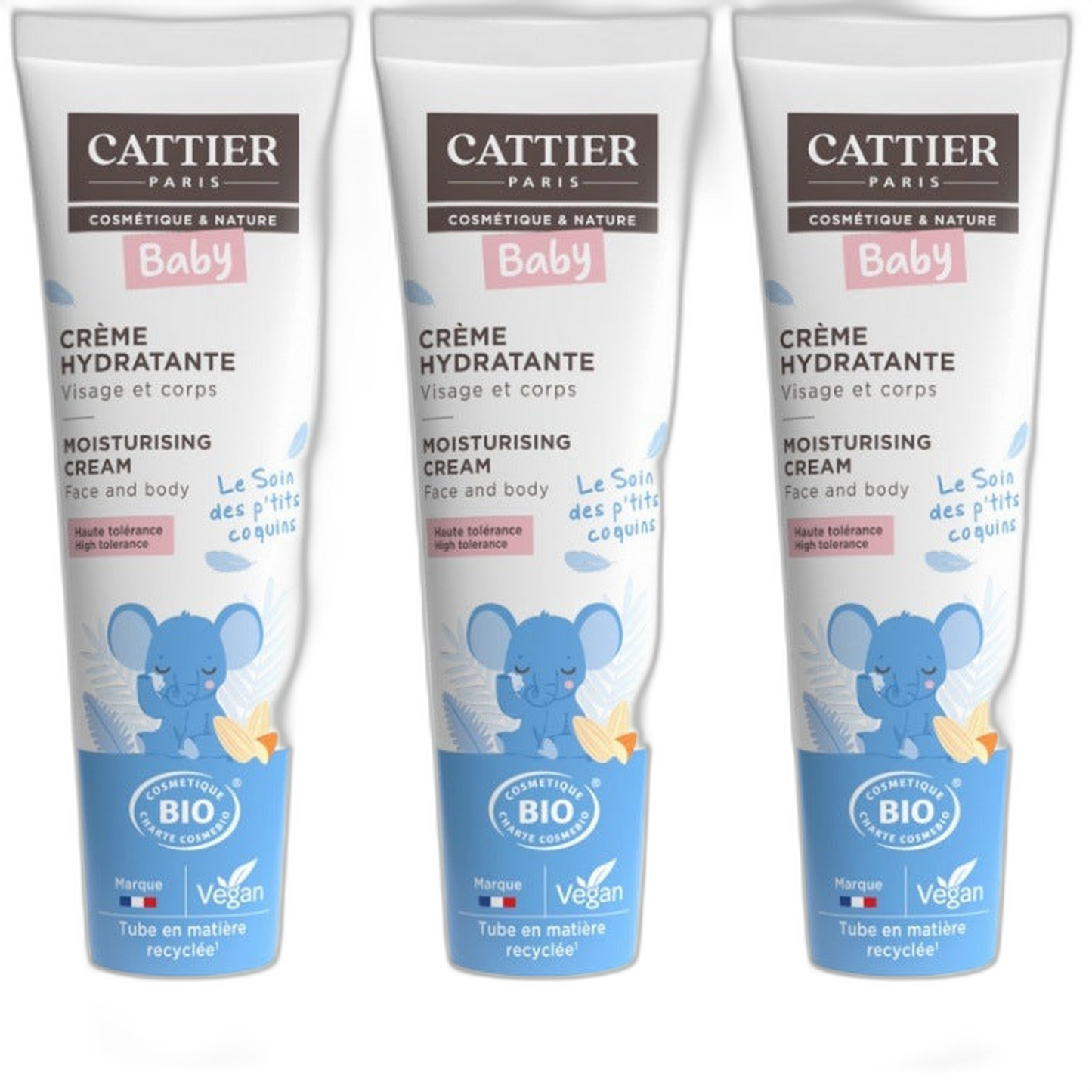 【Cattier】아기 보습 크림 100 mL <3.4 fl oz> 3개 세트