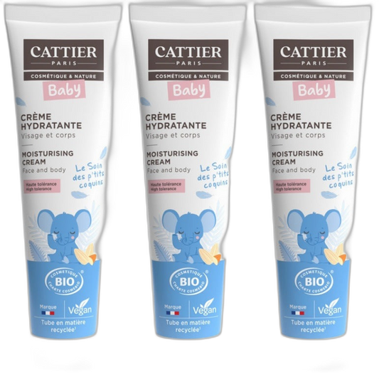 【Cattier】Bébé Moisturizing Cream 100 mL <3.4 fl oz> 3pc set
