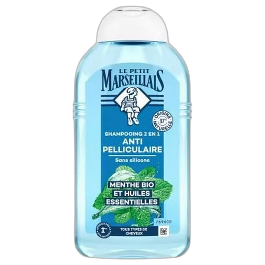 【Le Petit Marseillais】Shampooing Micellaire Infusion Anti-Pelliculaire aux Huiles Essentielles et à la Menthe