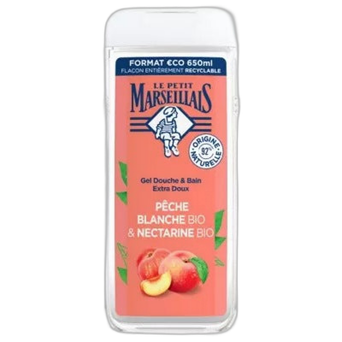 【Le Petit Marseillais】ピーチネクター シャワージェル 650 mL <22.0 fl oz>