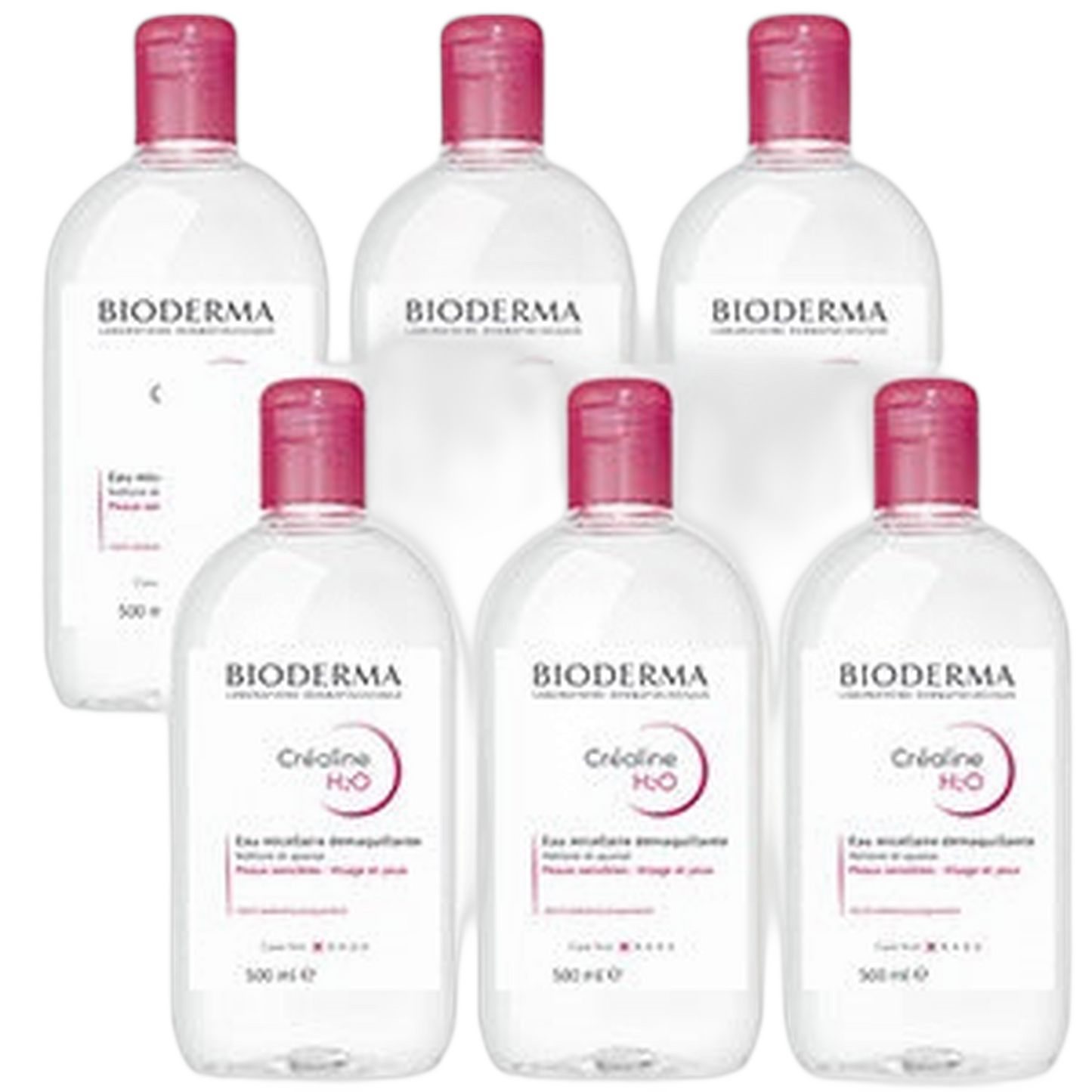【BIODERMA】 CREALINE H2O 500ml <16.9 fl oz> 6pc set