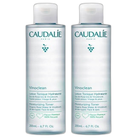 【Caudalie】Lotion Tonique Hydratante Vinoclean 200 mL <6.8 fl oz> ensemble de 2 pièces
