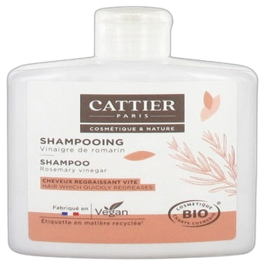 【Cattier】Shampoing Cheveux Gras - Vinaigre de Romarin 250 mL <8.5 fl oz>