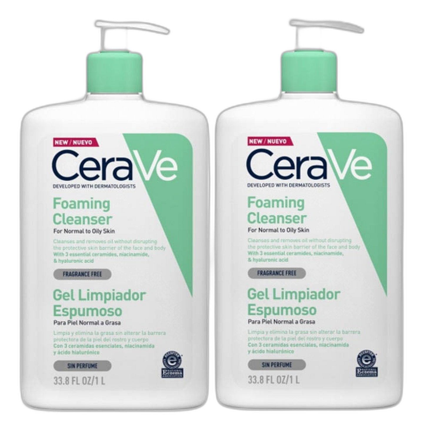 【CeraVe】Foaming Cleanser 473 mL <16.0 fl oz> 2pc Set