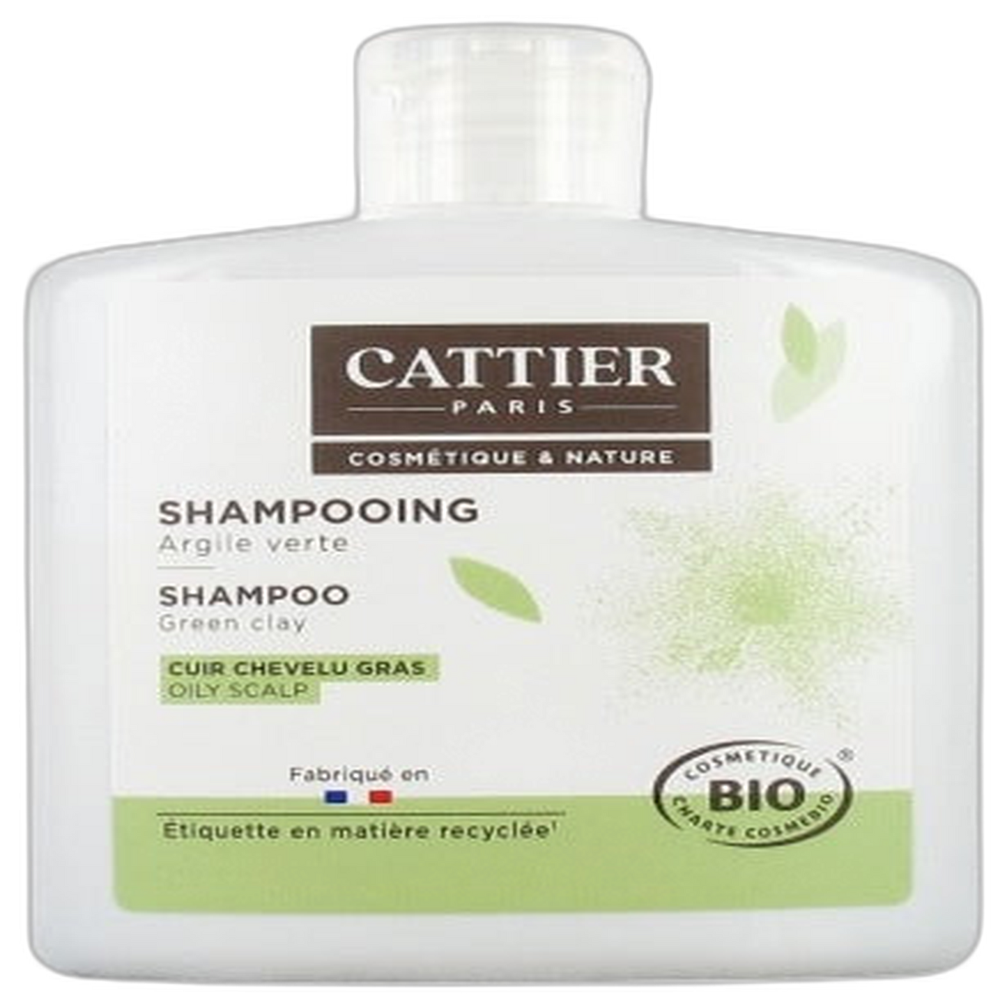 【Cattier】Shampoing Cheveux Gras - Argile Verte 250 mL <8.5 fl oz>
