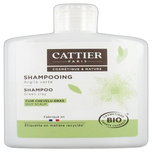 【Cattier】Shampoing Cheveux Gras - Argile Verte 250 mL <8.5 fl oz>