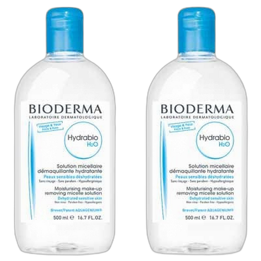 【Bioderma】Hydrabio H2O 500 mL <16.9 fl oz> Ensemble de 2 pièces