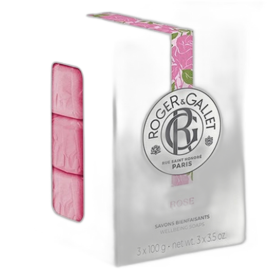 【Roger & Gallet】Rose Beneficial Soap Box of 3 100 g <3.53 oz> 3pc Set