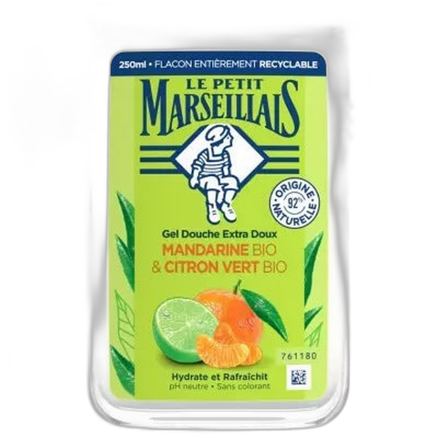 【Le Petit Marseillais】Extra Gentle Shower Gel Mandarin & Lime Organic 250 mL <8.5 fl oz>