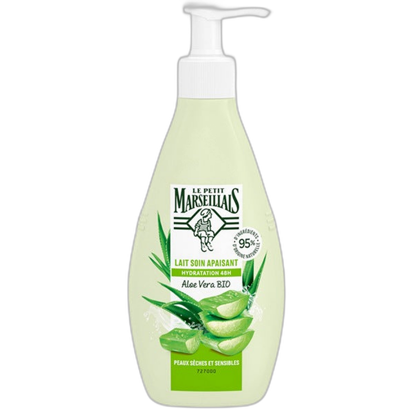 【Le Petit Marseillais】Lait de Soin Hydratant Apaisant 48H Aloe Vera Bio 250 mL <8.5 fl oz>