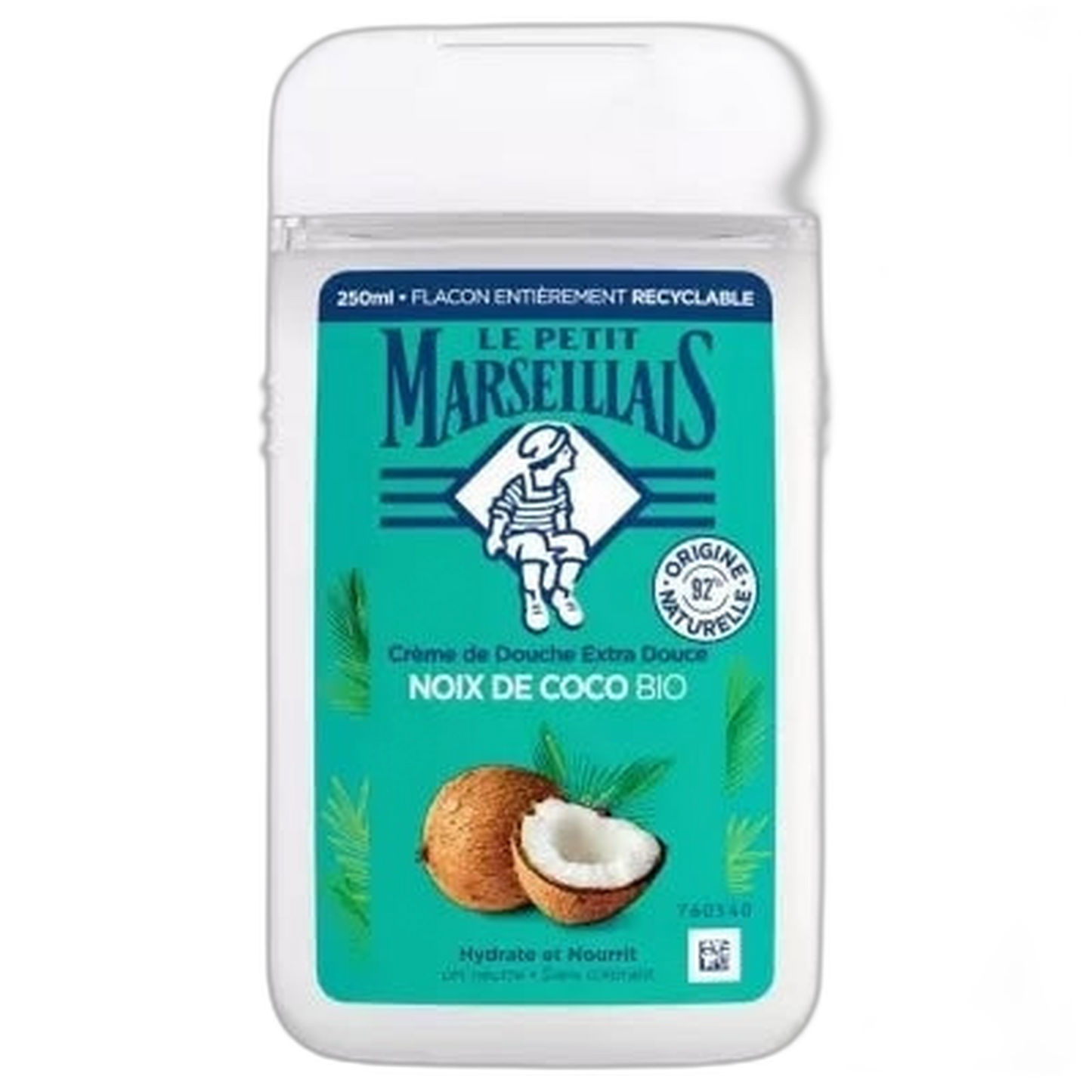 【Le Petit Marseillais】エクストラソフト ココナッツクリーム シャワー 250 mL <8.5 fl oz>